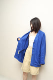 80's PENNYBLACK by Max Mara - linen kimono essence jacket in vivid blue