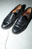 80-90's embossed leather loafer