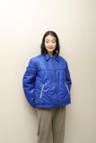 c70’s Italian vintage - zip-up padded jacket in blue
