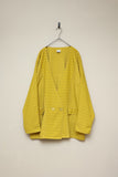 80's European label - kimono essence collarless jacket