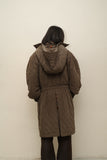 80’s JIL SANDER - quilting coat with detachable big hoodie