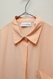 c90's European label - silk minimal blouse in baby pink