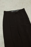 00's GIORGIO ARMANI - tuckless I line trousers in chocolate