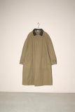 80's C.P.COMPANY - cotton leather collar coat
