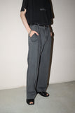 00's LEE COOPEER - cotton wide straight pants in faded black-gray