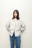 80's Italian label - flower pattern silk shirt