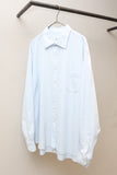 00s European label - cotton dress shirt in pale blue