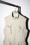 80’s GIORGIO ARMANI cotton safari-style vest with charming 3D pockets