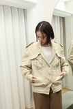 80's European label - cotton/linen military essence jacket