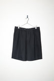 80's European label - poly/viscose 2-tuck shorts