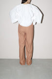 90’s rayon tuck trousers in nudie baby pink color