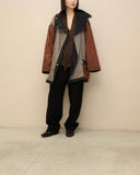 c80's European label - tricolor padded gimmick coat