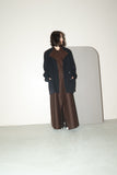 90-00's Dries Van Noten - wool sculpture long silhouette sleeveless-jacket