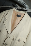 80s GIORGIO ARMANI - rayon military essence 3D pocket jacket