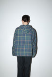 80s–90s European label - cotton plaid zip-up jacket