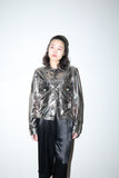 90-00s Marithé + François Girbaud - metallic silver jacket
