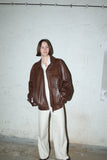 80's Spanish label - leather jacket with one&only detail