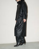 c80's European label - leather pullover dress