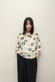 80's Pierre Cardin - silk abstract patterned pullover shirt