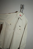 80-90's DIESEL - corduroy half-zip work shirt in ivory