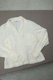 80-90s JIL SANDER- silk 2way neck blouse with diagonal flap pockets