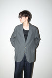80's European label - linen tailored jacket
