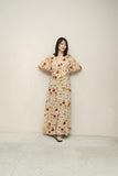 90-00's Liz sport - cotton sheer flower pattern dress