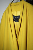 90's LAUREL - wool/angora loose shawl collar coat in vivid yellow