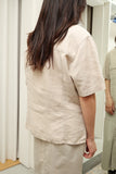 90-00's  Danish label - linen shirt