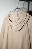 80-90's Boneville - linen/cotton voluminous neck hooded jacket