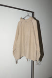 80-90's Boneville - linen/cotton voluminous neck hooded jacket