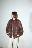 80's Spanish label - leather jacket with one&only detail