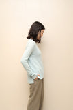00s US label - cashmere crew neck knit sweater in pale blue