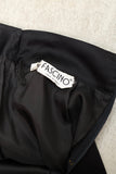 80's European label - satin fabric pencil skirt