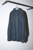 90s European label - cotton shirt with flap pocket