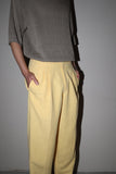 linen tuck trousers