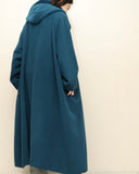 80’s ALBERTA FERRETTI - tropical wool buttonless hooded coat