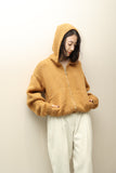 c70's unknown - low-gauge hand-knit hoodie