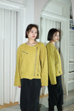 80-90's European label - ramie/cotton constructive riders essence jacket