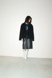 c90's Gaston Jaunet  - wool&cashmere wide & cropped balance jacket