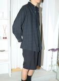 90's GEOFFREY BEENE - cotton/linen jacquard plaid shirt