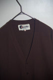 c80's UK?? - chocolate color cashmere knit cardigan