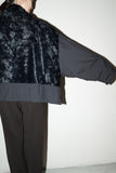 c2000's German label - faux fur attached deformed jacket