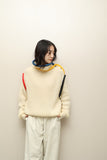 80’s J.C. de Castelbajac pour ICEBERG - color piping mohair/wool jumper