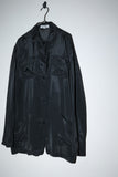 1990-2000s JIL SANDER - rayon semi sheer shirt-jacket with 4 pockets