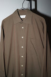 c90's Yves Saint Laurent - dress shirt in glossy brown