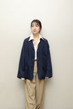80s Max Mara - linen jacket in navy