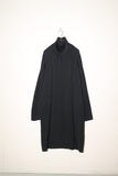 90's Allegri - cotton mixed wool 2-way neck balmacaan coat