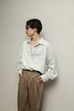 2000s European label - linen skipper shirt tops