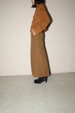 90-00’s Dries Van Noten -military detail wool front slit skirt